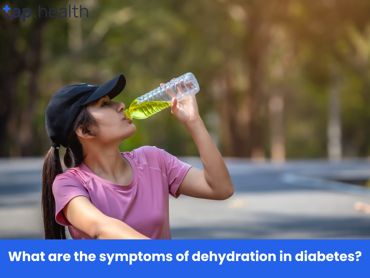 What are the symptoms of dehydration in diabetes