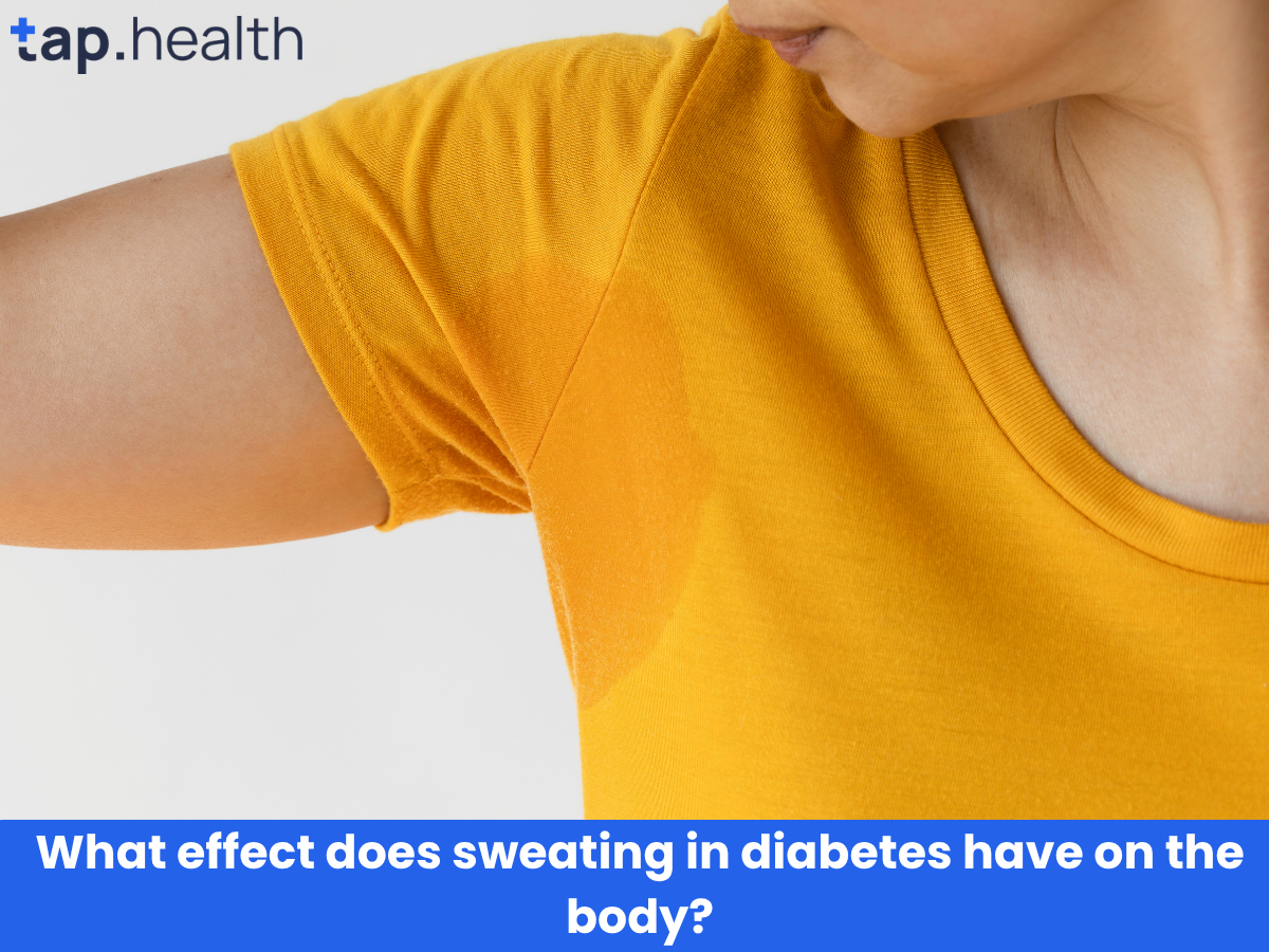 _What effect does sweating in diabetes have on the body