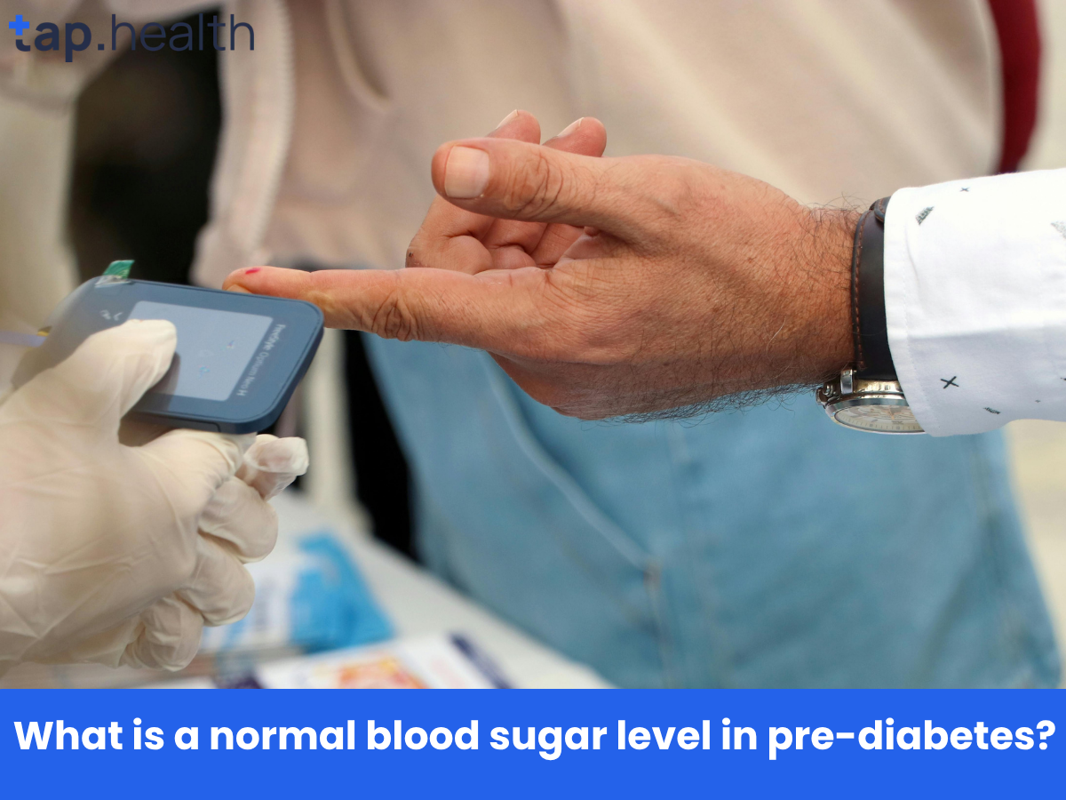 What is a normal blood sugar level in pre-diabetes