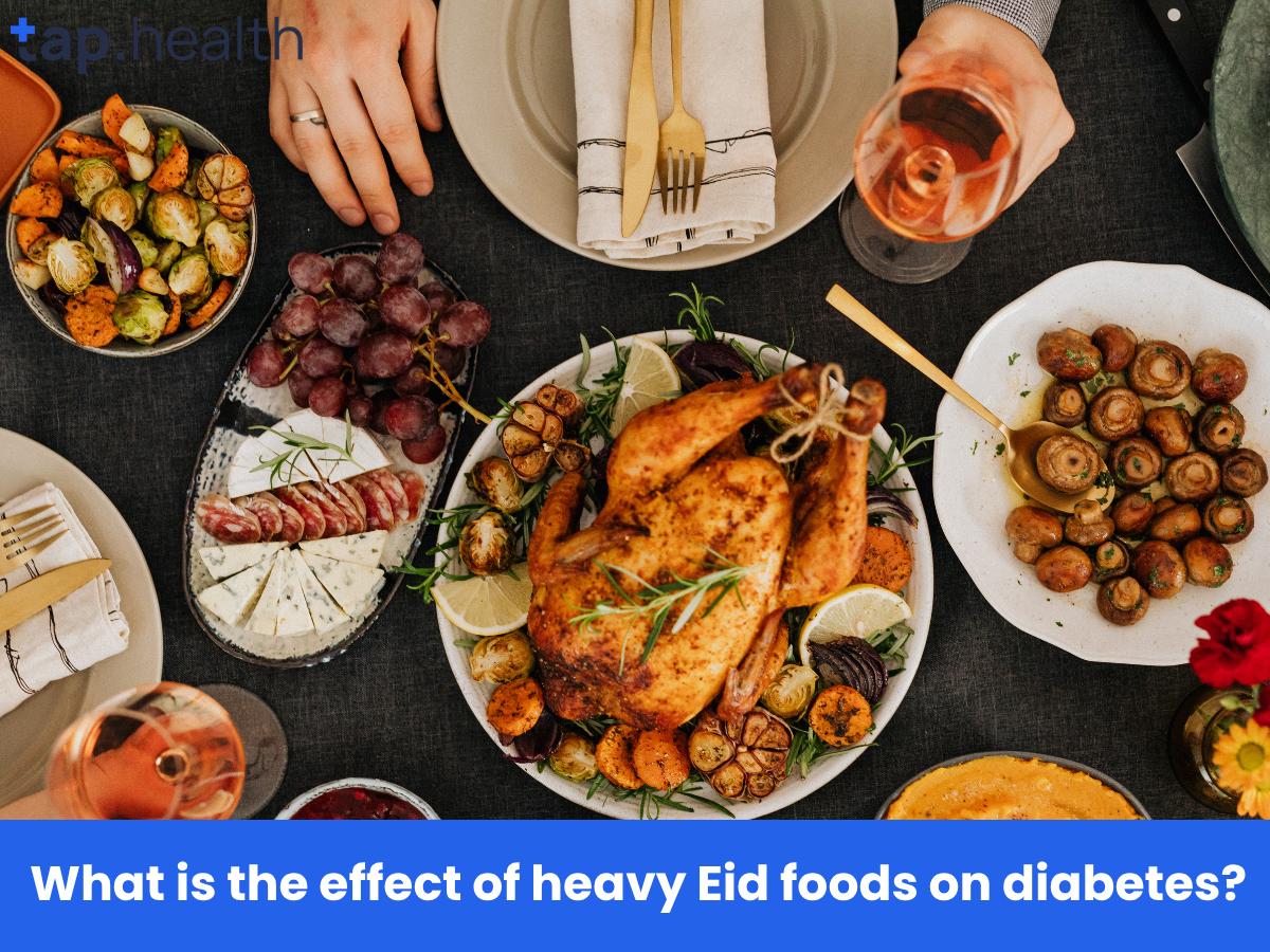 What is the effect of heavy Eid foods on diabetes