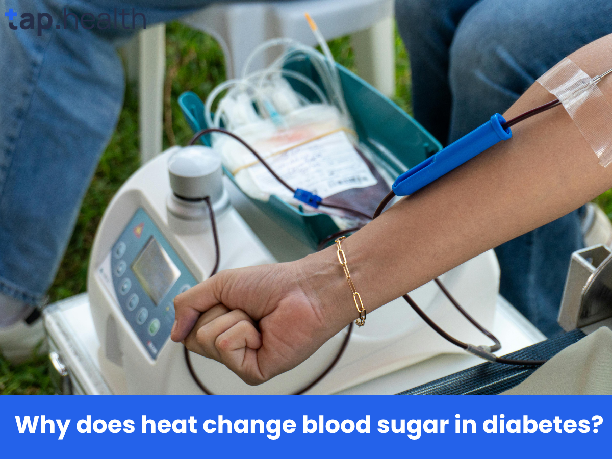 Why does heat change blood sugar in diabetes