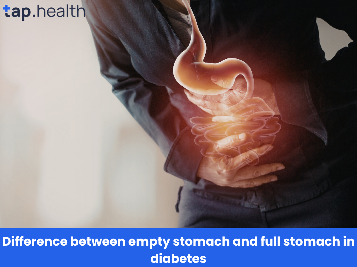 Difference between empty stomach and full stomach in diabetes
