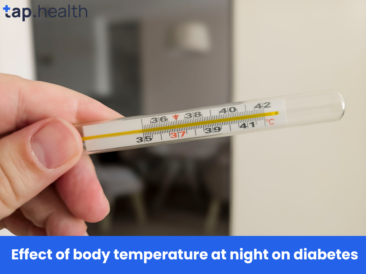 Effect of body temperature at night on diabetes