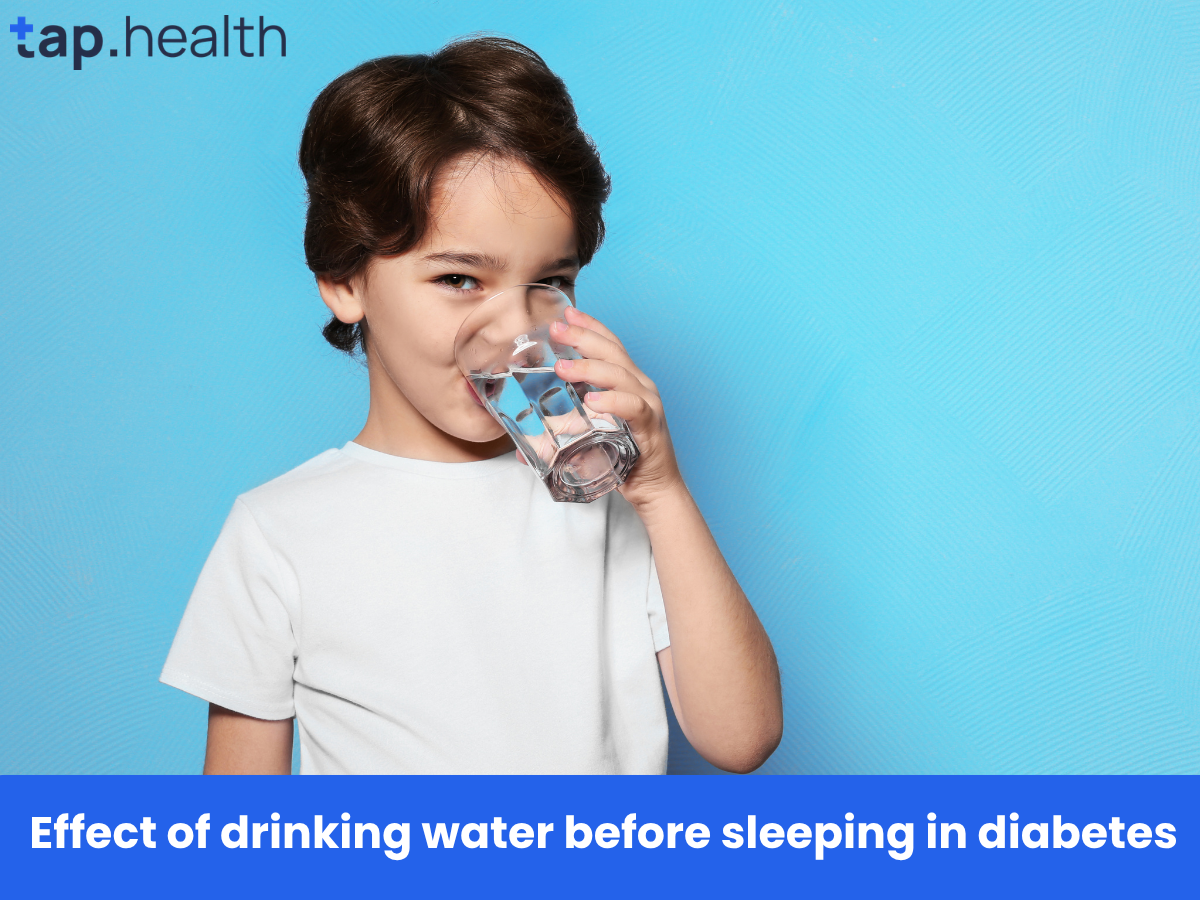 Effect of drinking water before sleeping in diabetes
