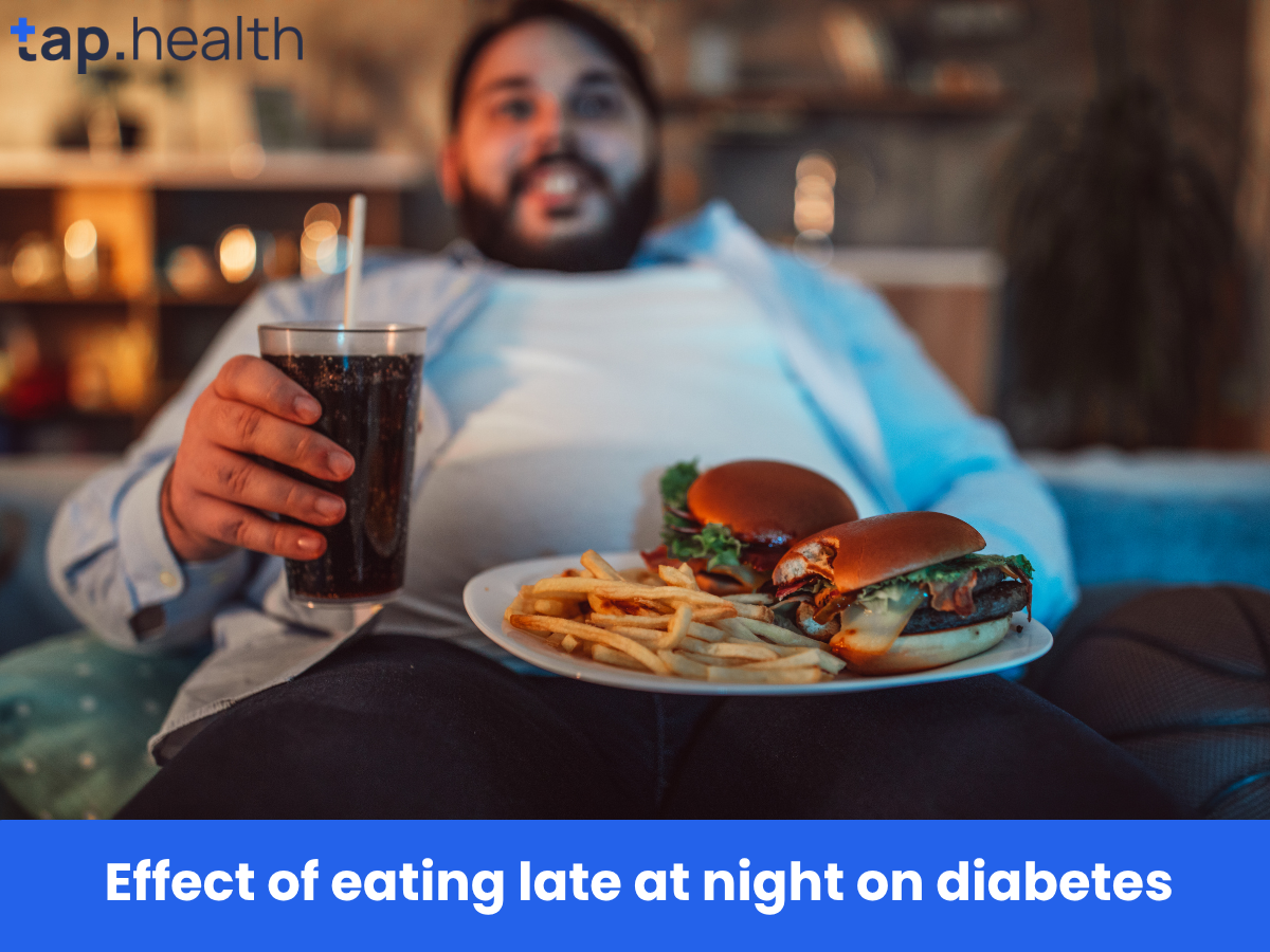 Effect of eating late at night on diabetes