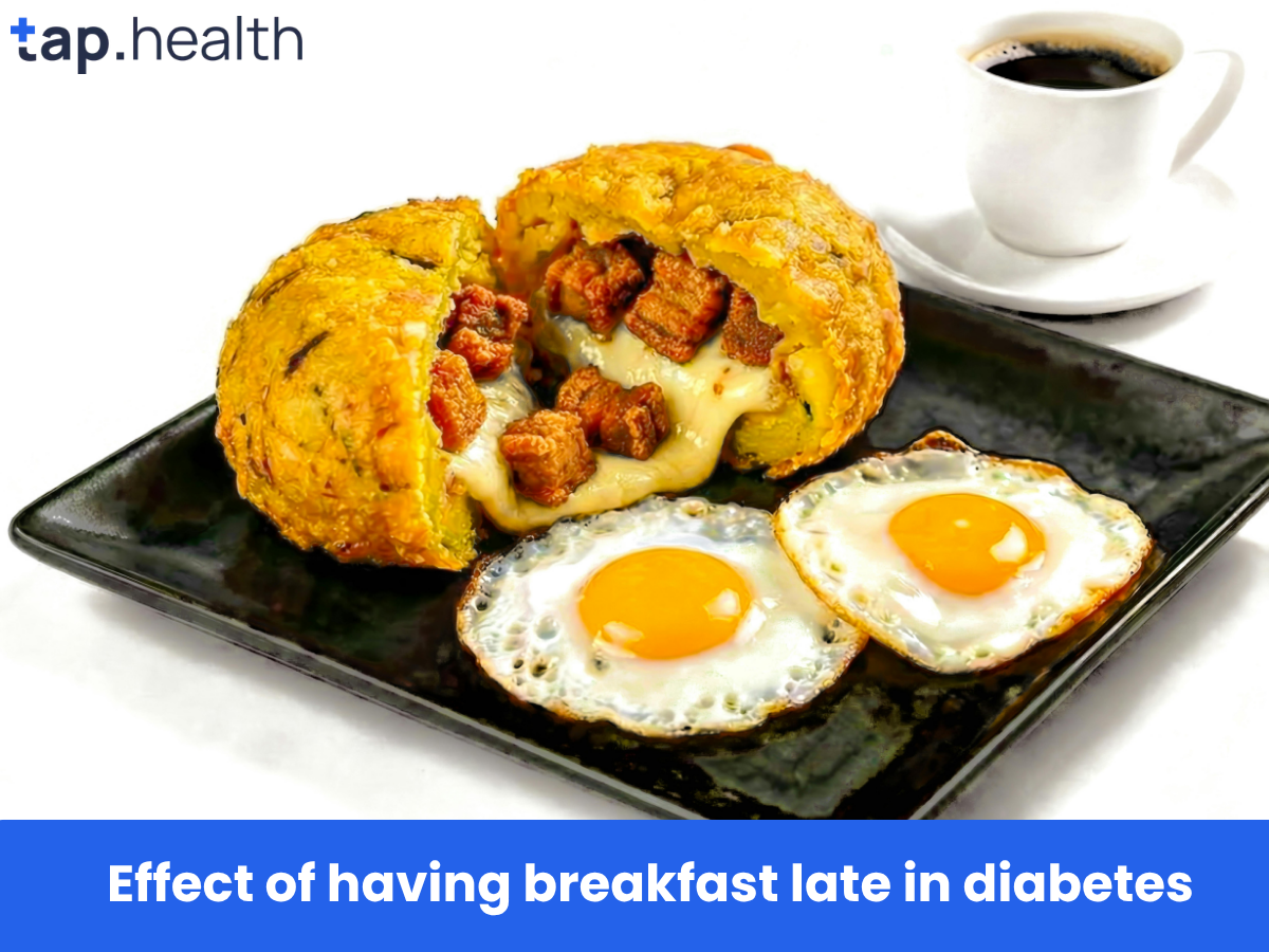 Effect of having breakfast late in diabetes