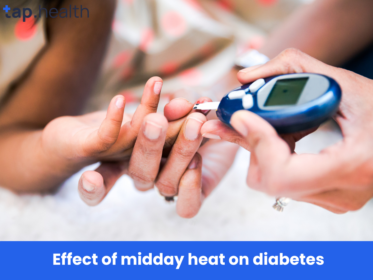 Effect of midday heat on diabetes