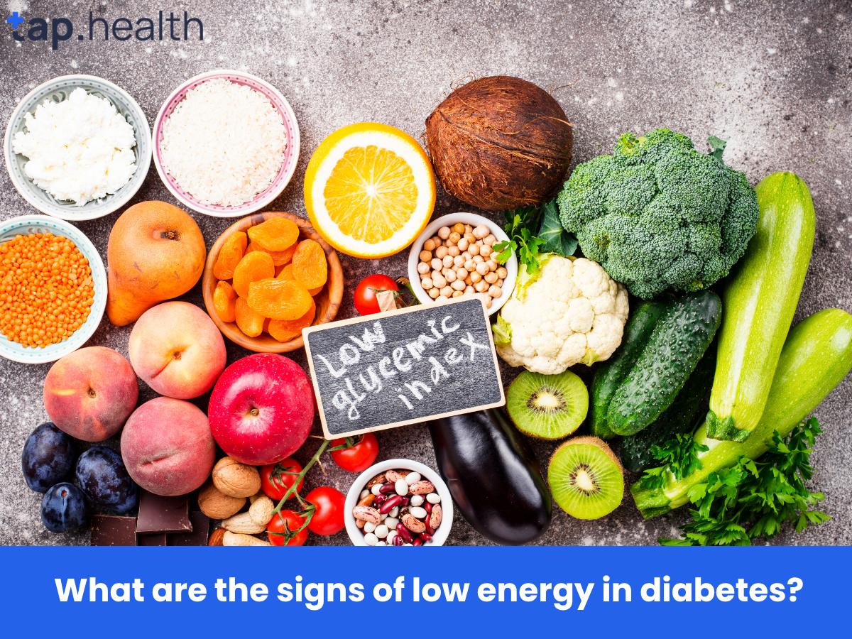 What are the signs of low energy in diabetes