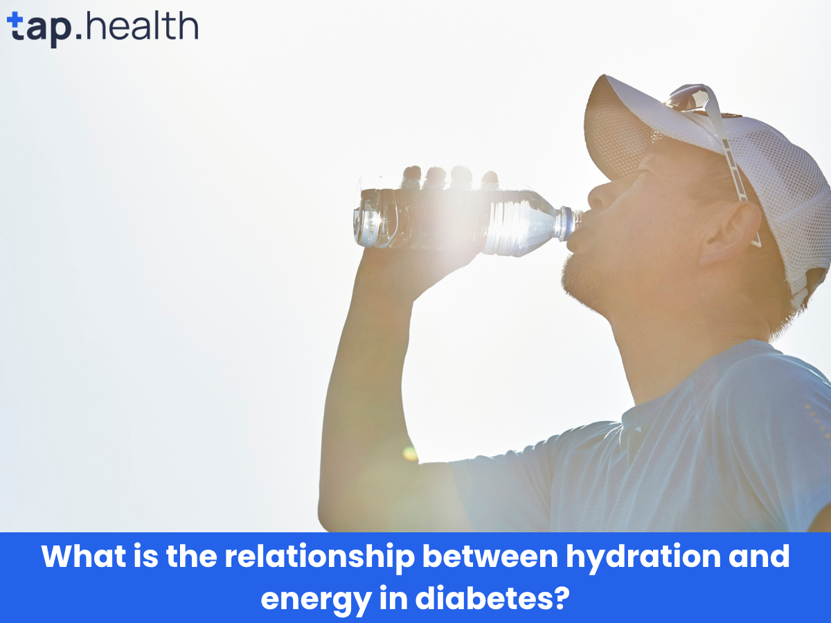 What is the relationship between hydration and energy in diabetes
