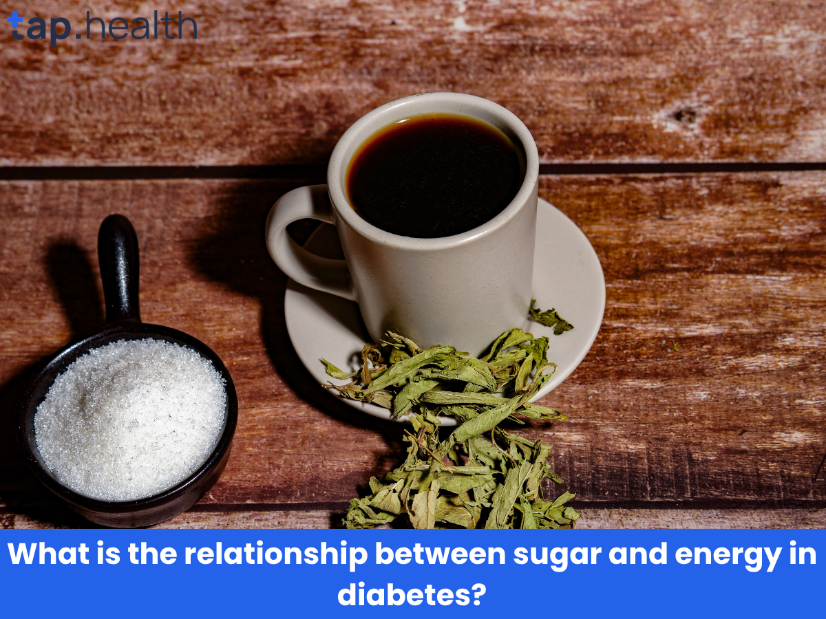 What is the relationship between sugar and energy in diabetes