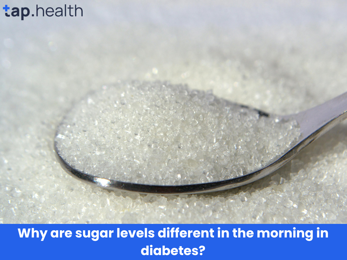 Why are sugar levels different in the morning in diabetes