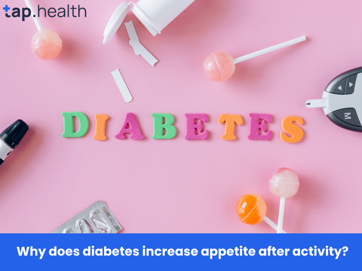 Why does diabetes increase appetite after activity