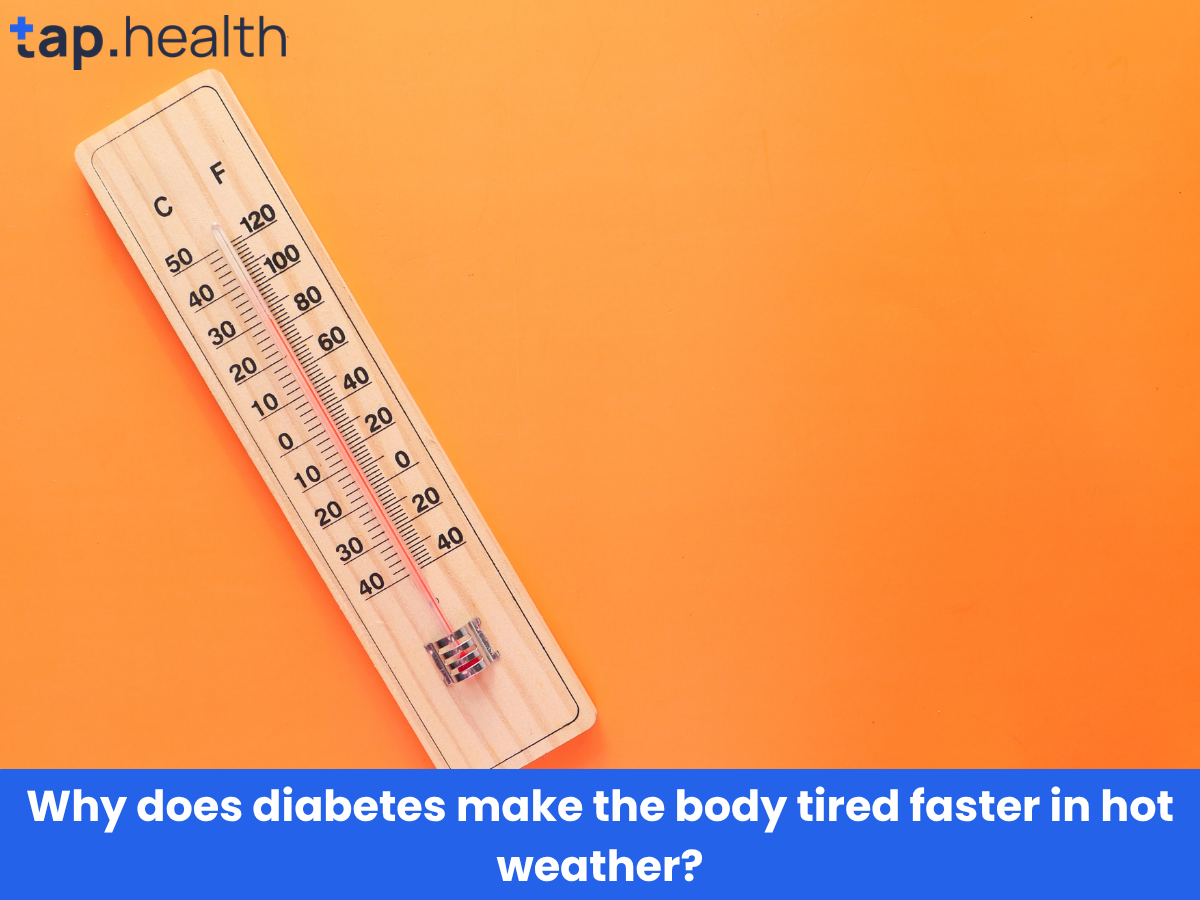 Why does diabetes make the body tired faster in hot weather
