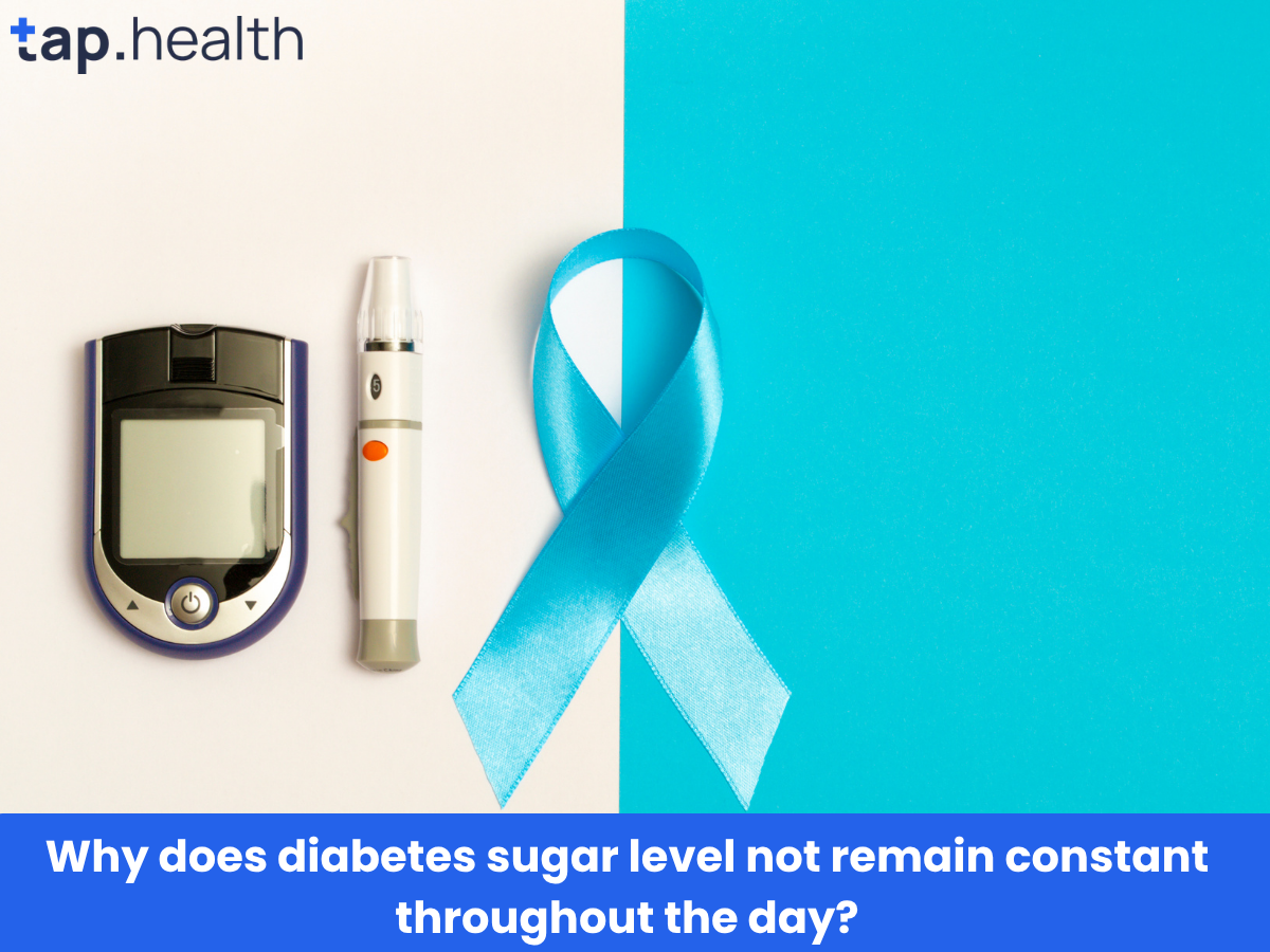 Why does diabetes sugar level not remain constant throughout the day