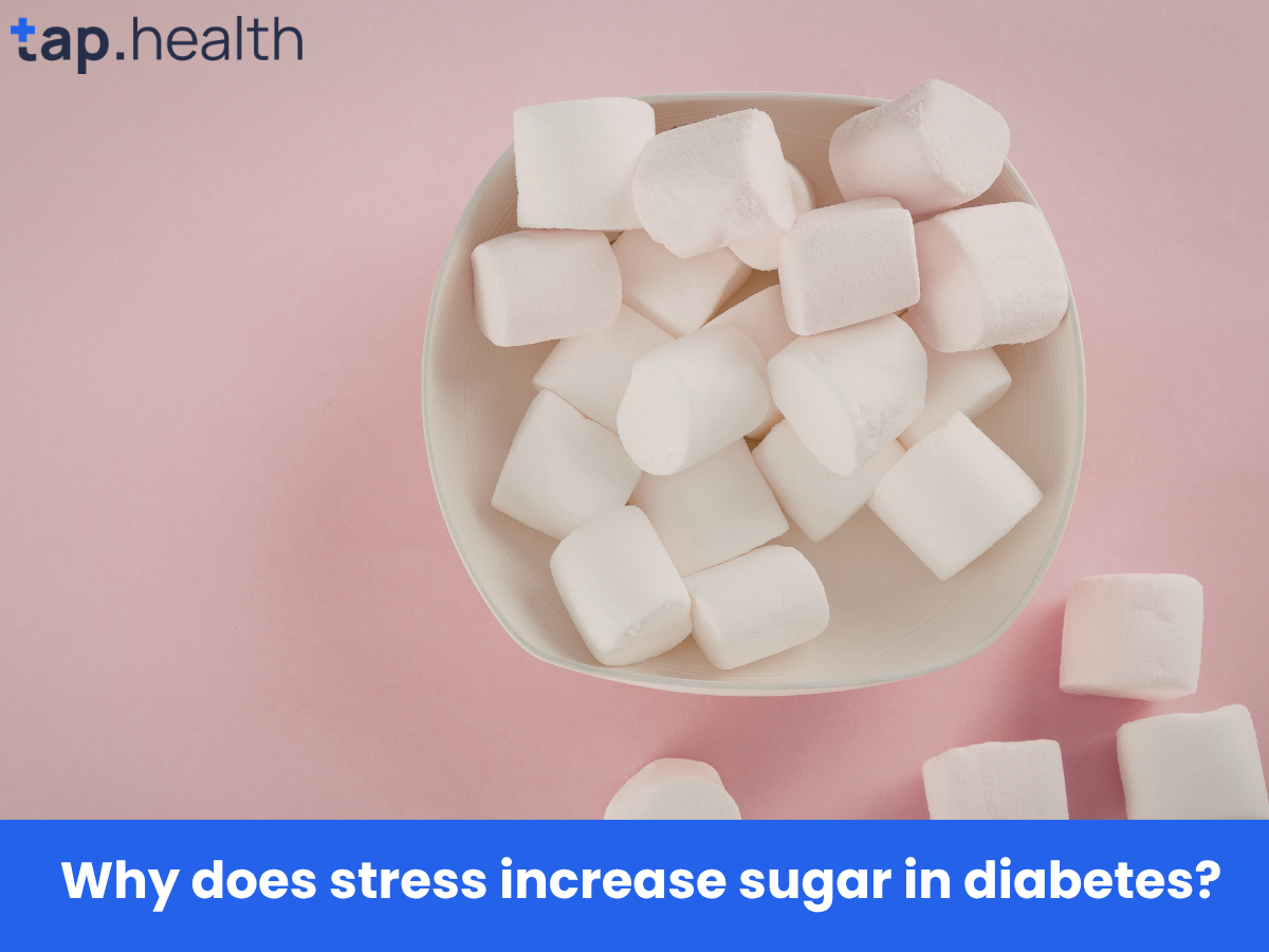 Why does stress increase sugar in diabetes