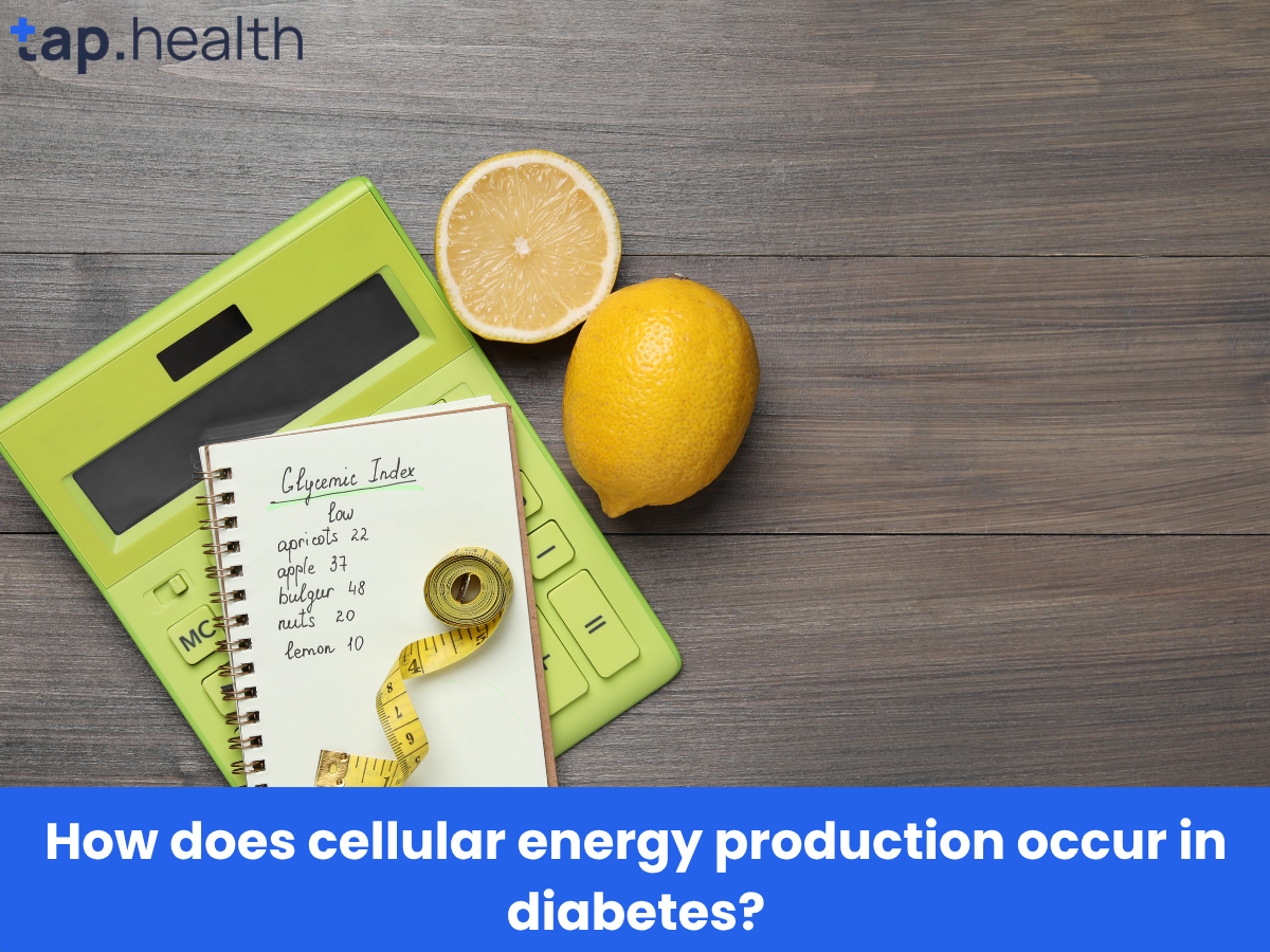 How does cellular energy production occur in diabetes