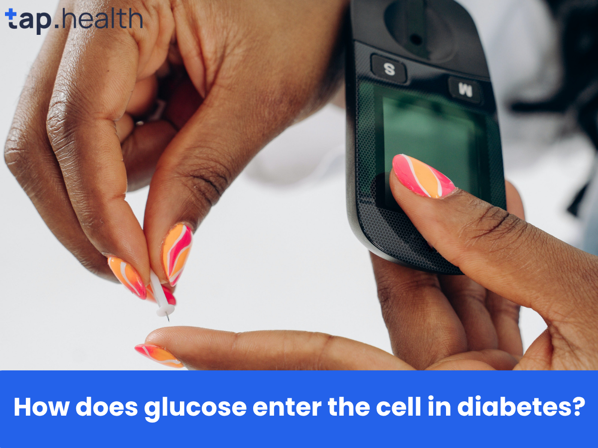 How does glucose enter the cell in diabetes