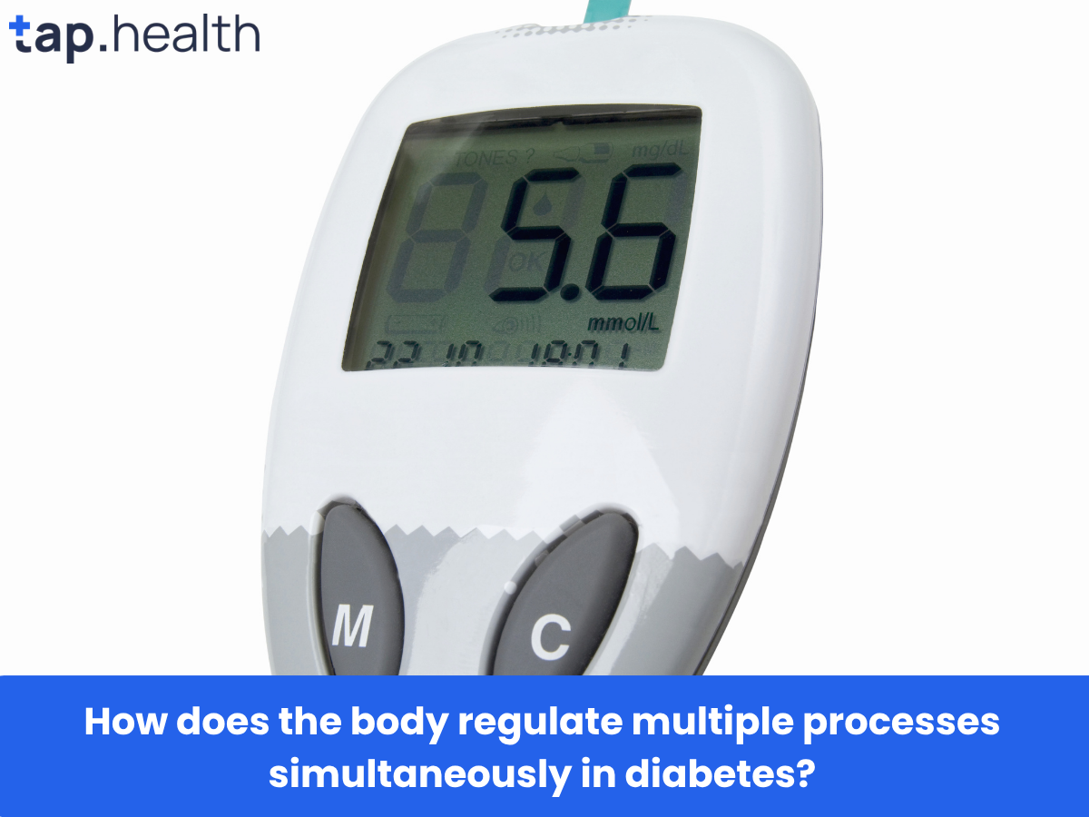 How does the body regulate multiple processes simultaneously in diabetes