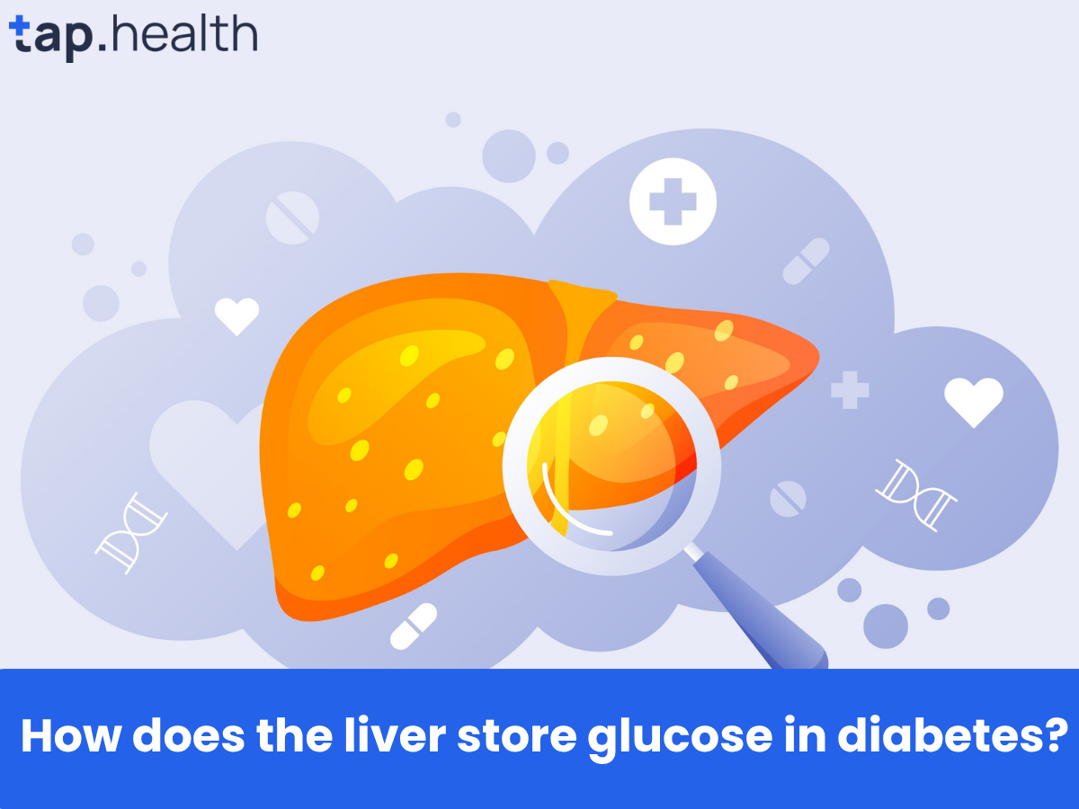 How does the liver store glucose in diabetes