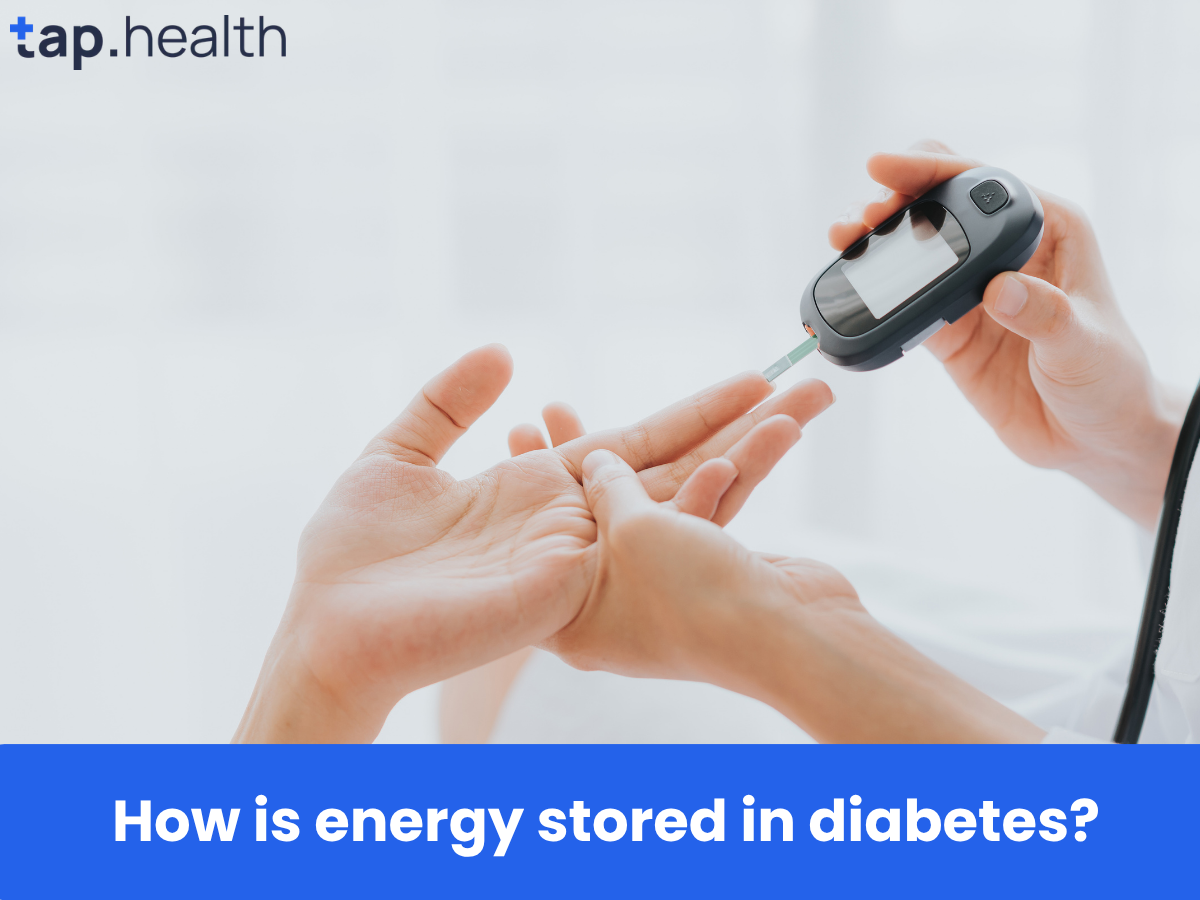 How is energy stored in diabetes