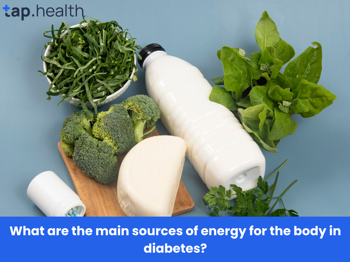 What are the main sources of energy for the body in diabetes