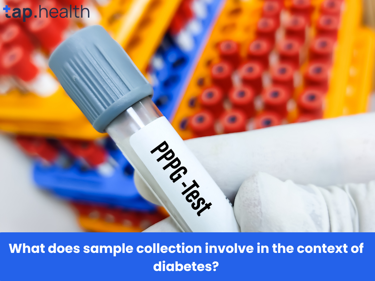 What does sample collection involve in the context of diabetes