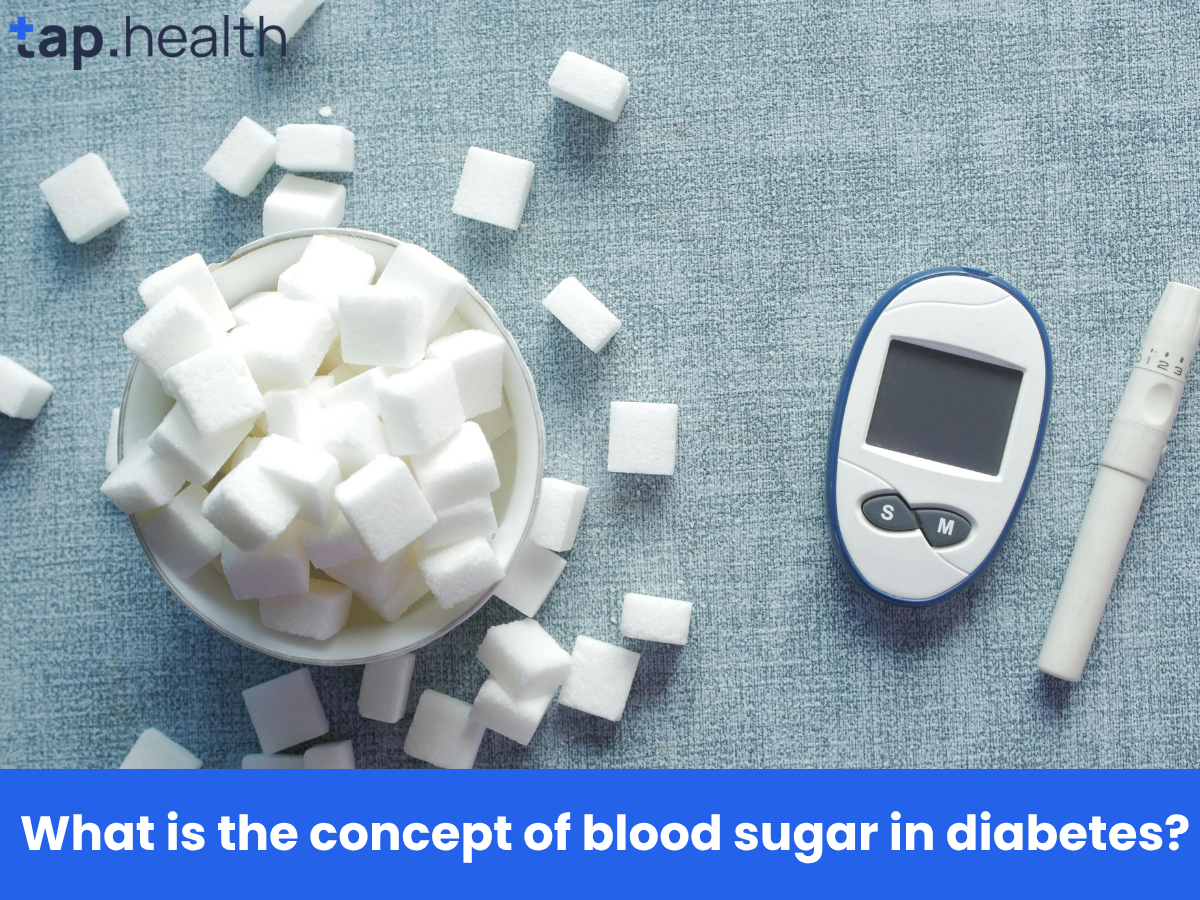 What is the concept of blood sugar in diabetes