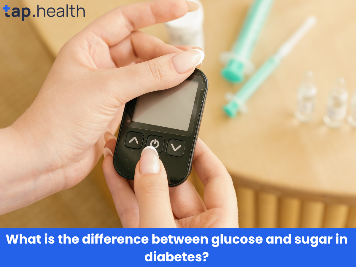 What is the difference between glucose and sugar in diabetes