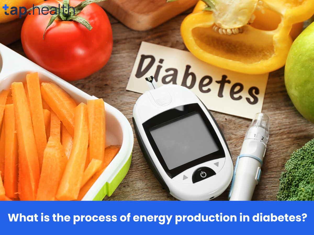 What is the process of energy production in diabetes