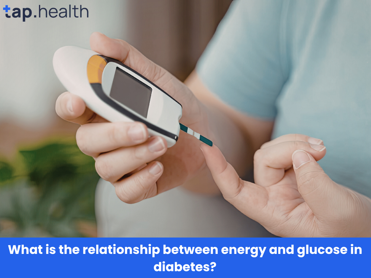 What is the relationship between energy and glucose in diabetes