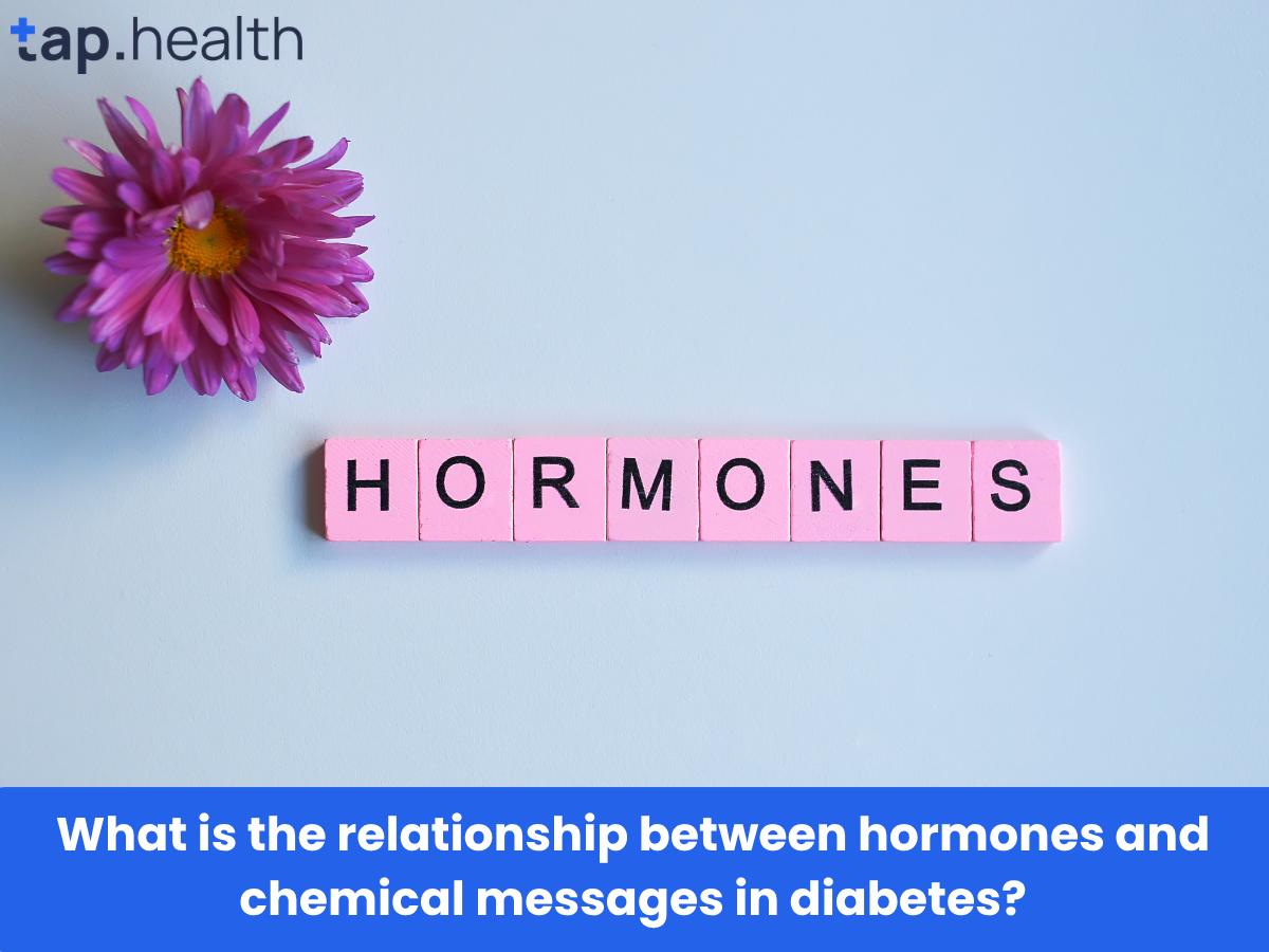 What is the relationship between hormones and chemical messages in diabetes