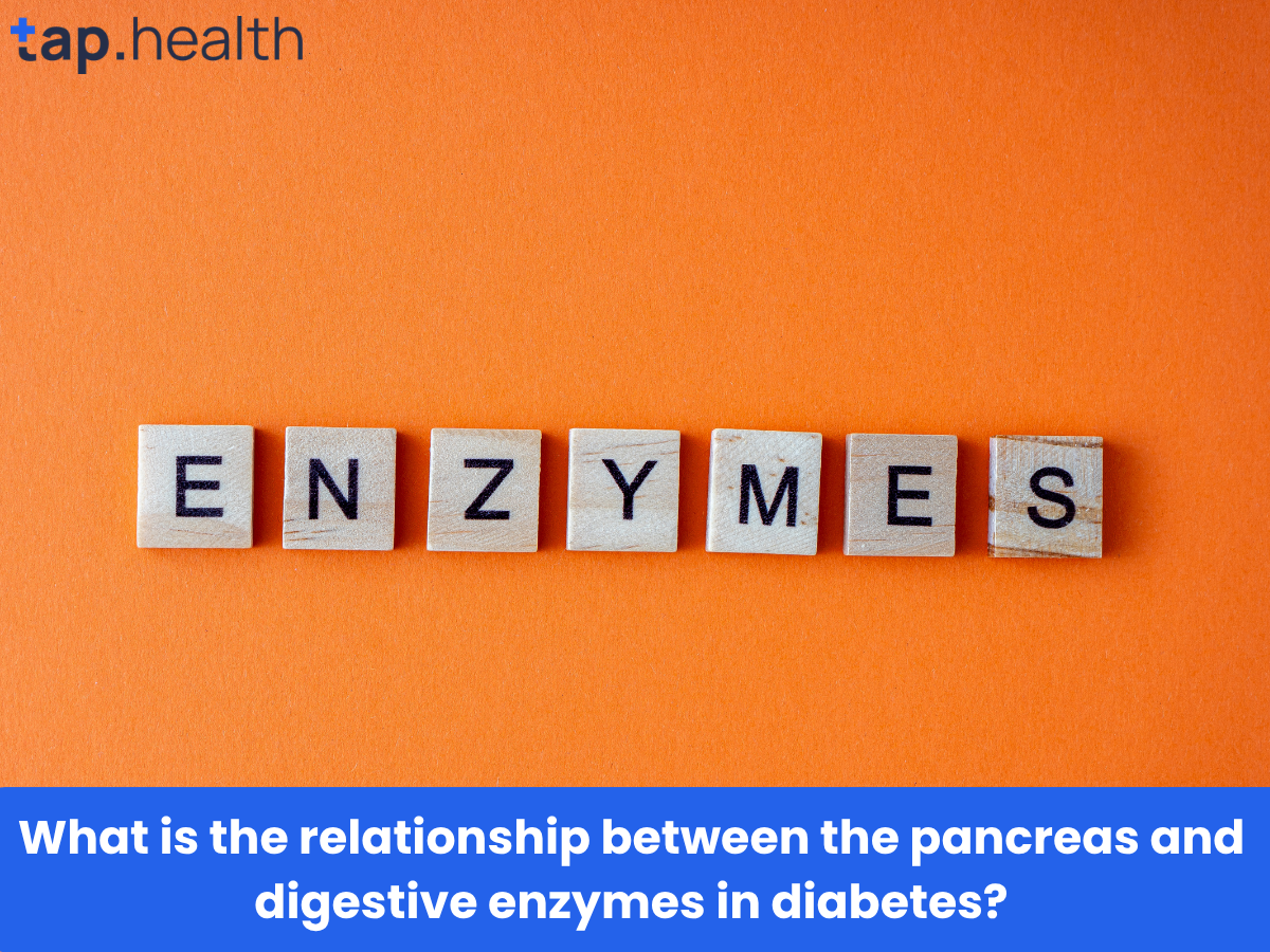 What is the relationship between the pancreas and digestive enzymes in diabetes
