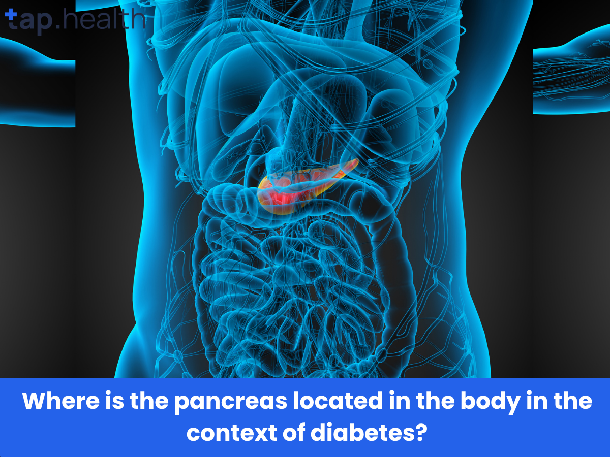 Where is the pancreas located in the body in the context of diabetes