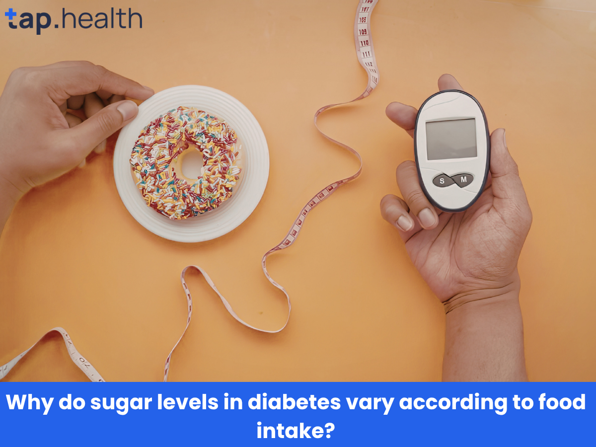 Why do sugar levels in diabetes vary according to food intake