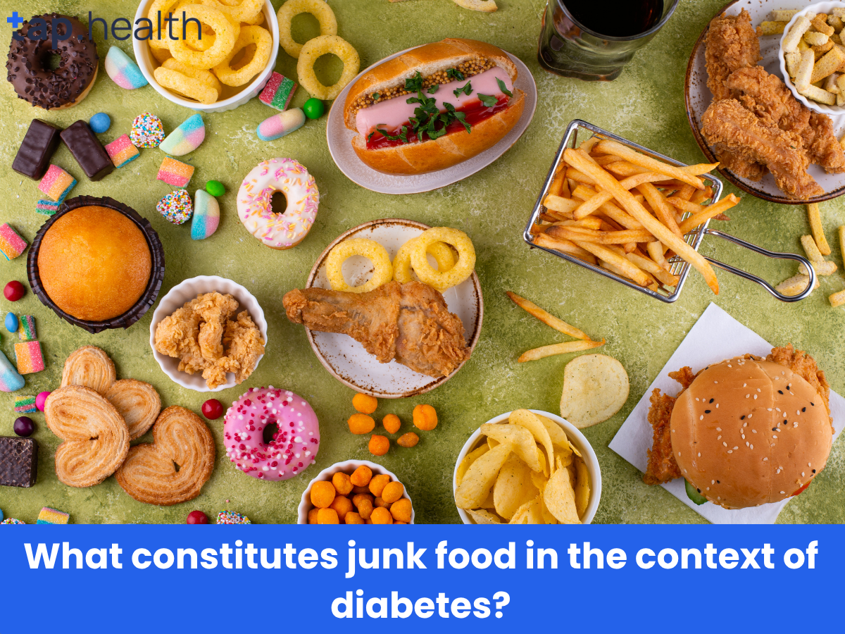 What constitutes junk food in the context of diabetes