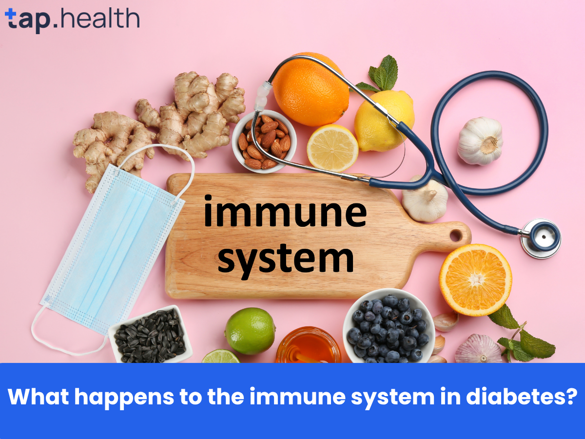 What happens to the immune system in diabetes