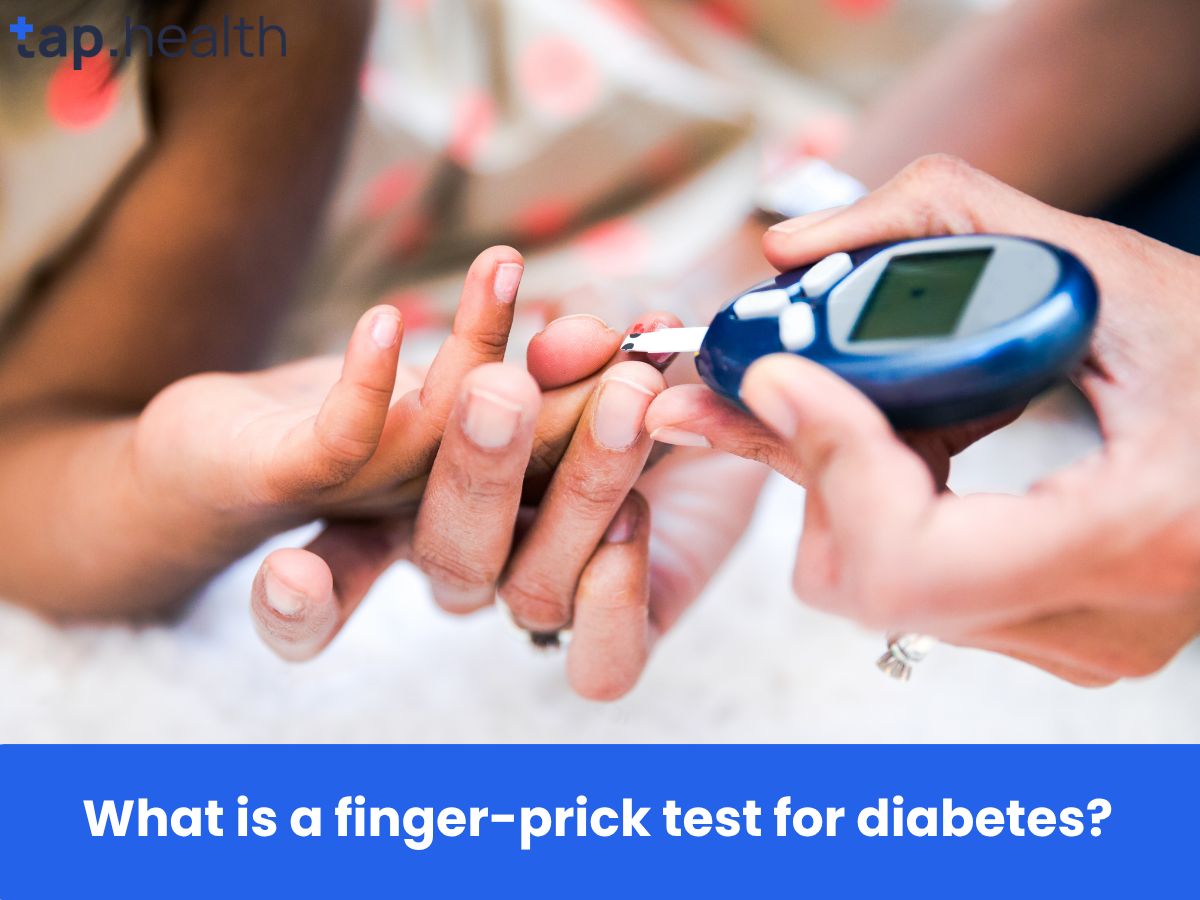 What is a finger-prick test for diabetes