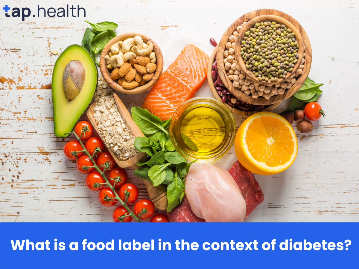 What is a food label in the context of diabetes