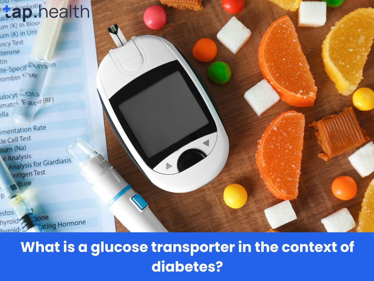 What is a glucose transporter in the context of diabetes