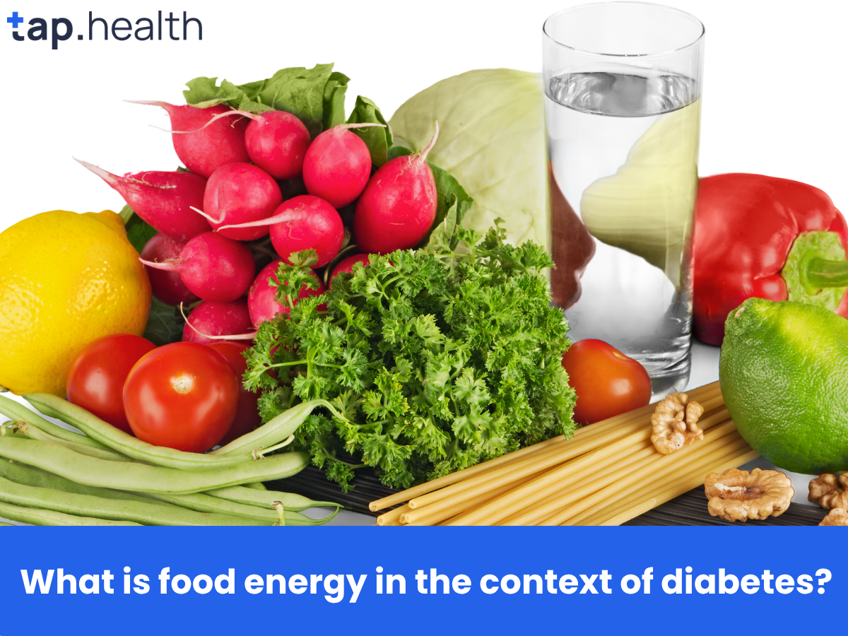 What is food energy in the context of diabetes