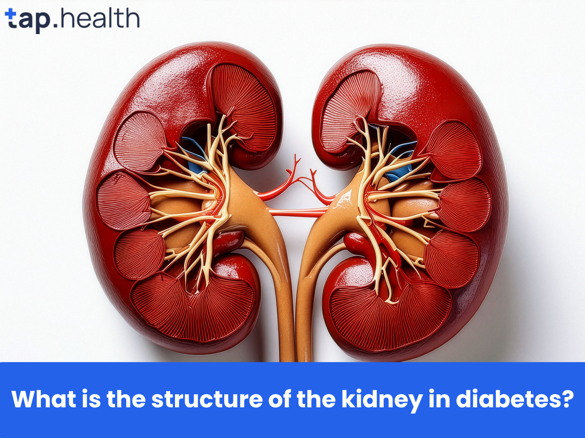 What is the structure of the kidney in diabetes